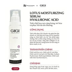 GIGI LOTUS MOISTURIZING SERUM HYALURONIC ACID / TINH CHẤT HOA SEN CĂNG BÓNG, TRẺ HOÁ VÀ PHỤC HỒI DA TỔN THƯƠNG 