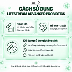 Lifestream Advanced Probiotics 30 Capsules – Men vi sinh đa chủng hỗ trợ tiêu hóa và sức khỏe đường ruột