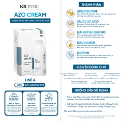 KB PURE AZO CREAM: Giải Pháp Toàn Diện Cho Da Mụn Viêm, Trứng Cá Đỏ & Kiểm Soát Bã Nhờn