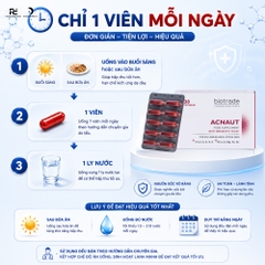 Biotrade Acnaut Food Supplement – Viên Uống Trị Mụn Giải Pháp Sạch Mụn Từ Bên Trong