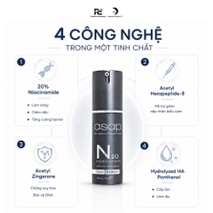 ASAP N20 PEPTIDE COMPLEX: Tinh Chất Phục Hồi, Giảm Nếp Nhăn & Tăng Cường Độ Đàn Hồi