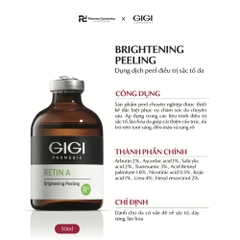 GIGI RETIN A BRIGHTENING PEELING / DUNG DỊCH PEEL ĐIỀU TRỊ SẮC TỐ, LÀM SÁNG VÀ ĐỀU MÀU DA 