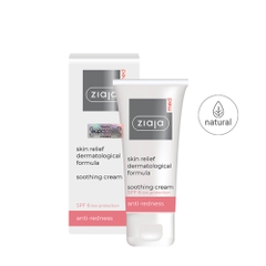 Ziaja Med Skin Relief Dermatological Formula Soothing Cream Anti- Redness 50ml – Kem Dịu Nhẹ Da Mẩn Đỏ & Phục Hồi Da Giãn Mao Mạch