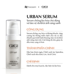 GIGI CITY NAP URBAN SERUM / SERUM CHỐNG LÃO HOÁ, LÀM DỊU, BẢO VỆ DA KHỎI CÁC TÁC ĐỘNG TIÊU CỰC 