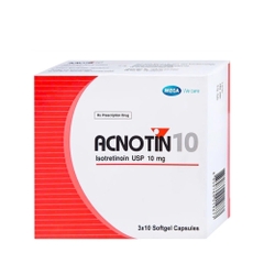 ACNOTIN 10 / THUỐC ĐIỀU TRỊ MỤN TRỨNG CÁ NẶNG 