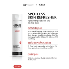 GIGI ACNON SPOTLESS SKIN REFRESHER / NƯỚC CÂN BẰNG, KHÁNG KHUẨN VÀ TÁI TẠO CHO LÀN DA DẦU, MỤN, NHẠY CẢM 