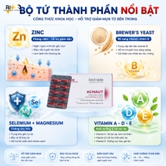 Biotrade Acnaut Food Supplement – Viên Uống Trị Mụn Giải Pháp Sạch Mụn Từ Bên Trong