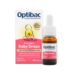 Optibac Baby Drops – Men Vi Sinh Nhỏ Giọt Cao Cấp Cho Trẻ Sơ Sinh Từ 0 Tháng Tuổi