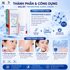 AKLIEF® Trifarotene Cream 0.005% (30g) Retinoid thế hệ mới hỗ trợ điều trị mụn mặt & mụn cơ thể