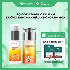 ICON SKIN GLOW THERAPY: Bộ Đôi Vitamin C Tái Sinh - Dưỡng Sáng Đa Chiều, Chống Lão Hóa Toàn Diện