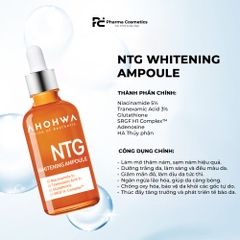 AHOHWA NTG WHITENING SERUM & CREAM: Bộ Đôi Đặc Trị Nám, Giảm Đỏ & Dưỡng Trắng Chuyên Sâu