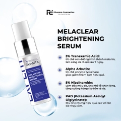 SKINMTX MELACLEAR BRIGHTENING: Bộ Đôi Đặc Trị Nám & Dưỡng Sáng Da Chuyên Sâu, Cho Làn Da Đều Màu Rạng Rỡ