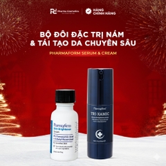 PHARMAFORM SKIN BRIGHTENER SERUM & TRI-XAMIC CREAM: Bộ Đôi Điều Trị Nám & Tái Tạo Da Chuyên Sâu - Hiệu Quả Gấp Đôi