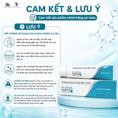Klena Forte 0,3 15g – Gel Chuyên Biệt Giúp Giảm Mụn, Tiêu Cồi Và Ngăn Ngừa Mụn Tái Phát