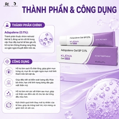 Klena Gel Adapalene 0.1% – Gel Bôi Nhẹ Dịu Giúp Giảm Mụn Và Làm Mịn Bề Mặt Da