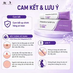 Klena Gel Adapalene 0.1% – Gel Bôi Nhẹ Dịu Giúp Giảm Mụn Và Làm Mịn Bề Mặt Da