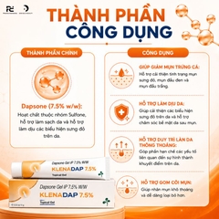 Klenadap 7.5% Dapsone – Gel Trị Mụn Giải Pháp Vàng Cho Mụn Nội Tiết Và Mụn Viêm