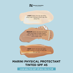 MARINI PHYSICAL PROTECTANT SPF 45 / KEM CHỐNG NẮNG VẬT LÝ CÓ MÀU 