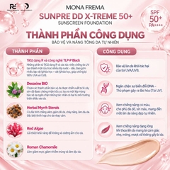 MONA FREMA SUNPRE X-Treme 50+ Sunscreen Foundation 50ml – Kem chống nắng nâng tông dành cho da sau trị liệu