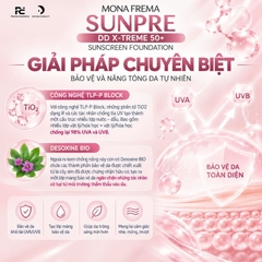 MONA FREMA SUNPRE X-Treme 50+ Sunscreen Foundation 50ml – Kem chống nắng nâng tông dành cho da sau trị liệu