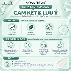 MONA FREMA SUNPRE EG FACIAL GEL: Kem Chống Nắng Dạng Gel Cho Da Mụn & Nhạy Cảm - Chống Nắng & Che Phủ Hoàn Hảo
