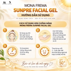 MONA FREMA SUNPRE FACIAL GEL: Kem Chống Nắng Kiềm Dầu, Bảo Vệ Da & Nâng Tông Tự Nhiên