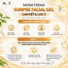 MONA FREMA SUNPRE FACIAL GEL: Kem Chống Nắng Kiềm Dầu, Bảo Vệ Da & Nâng Tông Tự Nhiên