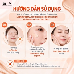 MONA FREMA SUNPRE High Protection DD Facial Gel 60ml – Kem chống nắng có màu bảo vệ da và che phủ khuyết điểm