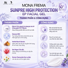 MONA FREMA SUNPRE HIGH PROTECTION EP FACIAL GEL: Kem Chống Nắng Che Khuyết Điểm, Bảo Vệ Toàn Diện Cho Da Thâm Sạm