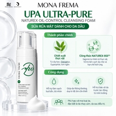MONA FREMA UPA Ultra-Pure Naturex Oil Control Cleansing Foam 150ml – Sữa rửa mặt tạo bọt làm sạch sâu và kiểm soát dầu