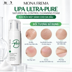 MONA FREMA UPA Ultra-Pure Naturex Oil Control Cleansing Foam 150ml – Sữa rửa mặt tạo bọt làm sạch sâu và kiểm soát dầu