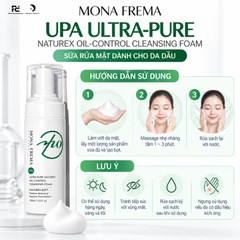 MONA FREMA UPA Ultra-Pure Naturex Oil Control Cleansing Foam 150ml – Sữa rửa mặt tạo bọt làm sạch sâu và kiểm soát dầu