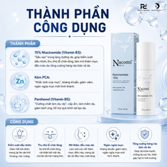 NACOMI NEXT LEVEL NIACINAMIDE 15% / HUYẾT THANH KIỂM SOÁT NHỜN, THU NHỎ LỖ CHÂN LÔNG, TẠM BIỆT MỤN VÀ THÂM