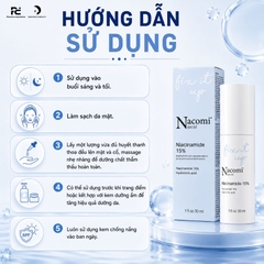 NACOMI NEXT LEVEL NIACINAMIDE 15% / HUYẾT THANH KIỂM SOÁT NHỜN, THU NHỎ LỖ CHÂN LÔNG, TẠM BIỆT MỤN VÀ THÂM