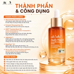 OH!OH! DAILY NIA23 ADVANCED CORRECTING SERUM TINH CHẤT SỬA CHỮA SẮC TỐ CHUYÊN SÂU, SÁNG DA & GIẢM THÂM NÁM 