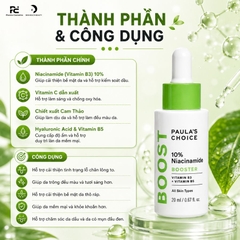 PAULA'S CHOICE 10% NIACINAMIDE BOOSTER: Tinh Chất Thu Nhỏ Lỗ Chân Lông & Làm Sáng Da Rạng Rỡ