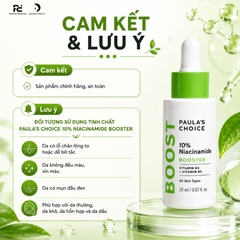 PAULA'S CHOICE 10% NIACINAMIDE BOOSTER: Tinh Chất Thu Nhỏ Lỗ Chân Lông & Làm Sáng Da Rạng Rỡ