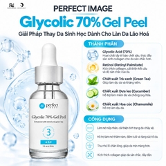 PERFECT IMAGE Glycolic 70% Gel Peel: Giải Pháp Thay Da Sinh Học Chuyên Sâu Cho Lão Hóa Cứng Đầu