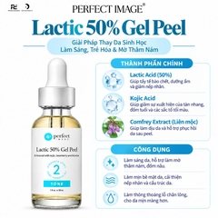 PERFECT IMAGE Lactic 50% Gel Peel: Thay Da Sinh Học Làm Sáng, Trẻ Hóa & Mờ Thâm Nám