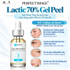 Perfect Image Lactic 70% Gel Peel: Thay Da Sinh Học Làm Sáng, Trị Nám Và Trẻ Hóa Da Chuyên Sâu
