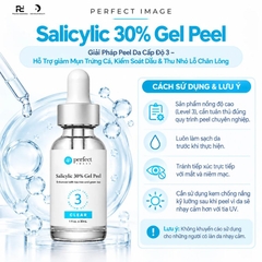 PERFECT IMAGE Salicylic 30% Gel Peel: Giải Pháp Peel Da Cấp Độ 3 – Hỗ Trợ Điều Trị Mụn Trứng Cá, Kiểm Soát Dầu & Thu Nhỏ Lỗ Chân Lông