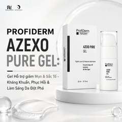 PROFIDERM AZEXO PURE GEL: Gel Đặc Trị Mụn & Sắc Tố - Kháng Khuẩn, Phục Hồi & Làm Sáng Da Đột Phá