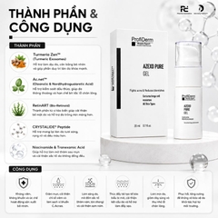 PROFIDERM AZEXO PURE GEL: Gel Đặc Trị Mụn & Sắc Tố - Kháng Khuẩn, Phục Hồi & Làm Sáng Da Đột Phá