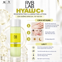 RVB LAB HYALU C+ REGENERATING ILLUMINATING LOTION / SỮA DƯỠNG SÁNG DA, TÁI TẠO DA