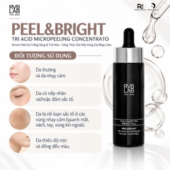 RVB LAB PEEL&BRIGHT TRI ACID MICROPEELING CONCENTRATO: Serum Peel Da Trắng Sáng & Trẻ Hóa - Công Thức Đa Axit Cho Mọi Vùng Da Nhạy Cảm