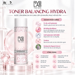 RVB LAB TONER BALANCING HYDRA / NƯỚC CÂN BẰNG DA VÀ CUNG CẤP LỢI KHUẨN, PHỤC HỒI ĐỘ ẨM 