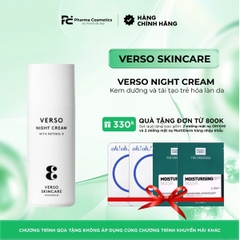 VERSO NIGHT CREAM / KEM DƯỠNG ĐÊM RETINOL & TÁI TẠO TRẺ HÓA LÀN DA ( THUẦN CHAY )
