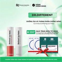 DR.DIFFERENT RETINAL LIP BALM/ DƯỠNG MÔI CÓ CHỨA RETINA, DƯỠNG ẨM VÀ THÀNH PHẦN CHỐNG NẮNG( CÓ MÀU VÀ KHÔNG MÀU)