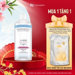 DERMEDIC ANGIO MICELLAR WATER/ NƯỚC RỬA MẶT, TẨY TRANG DÀNH CHO DA GIÃN MẠCH MÁU 500ML