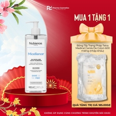 NUBIANCE MICELLIANCE 0% - MICELLAR WATER: Nước Tẩy Trang Dịu Nhẹ Cho Da Nhạy Cảm (500ml)